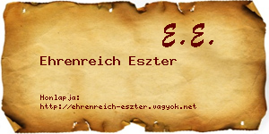 Ehrenreich Eszter névjegykártya
